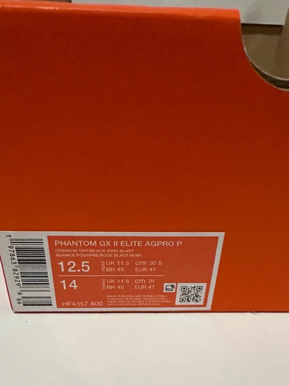 Nike Phantom GX II Elite AG 'Crimson Pink' (HF4357-800) Sz: 12.5